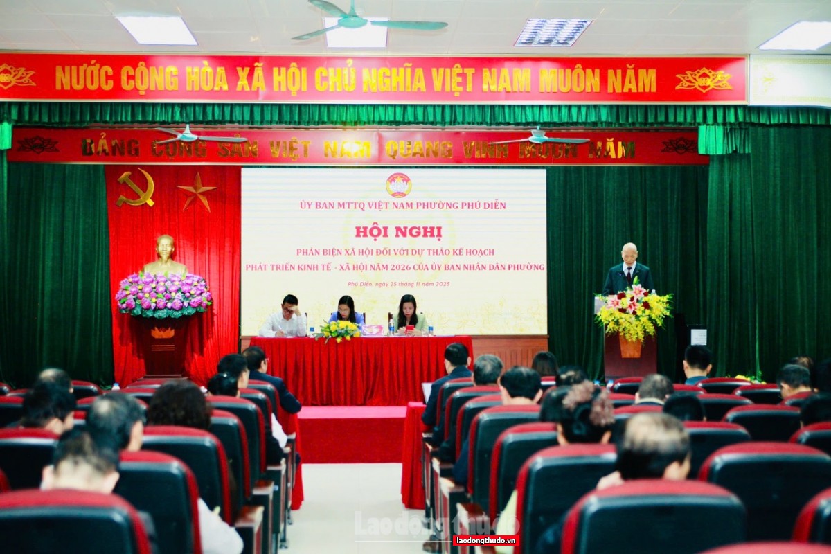 Ủy ban MTTQ Việt Nam phường Phú Diễn lấy ý kiến phản biện cho kế hoạch phát triển 2026