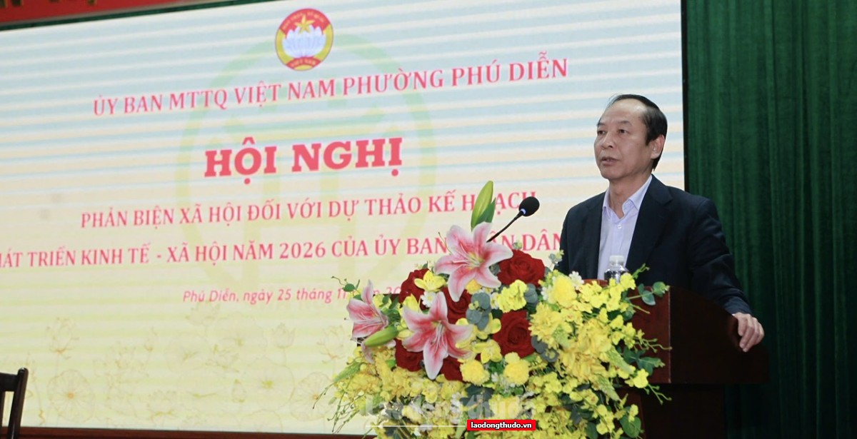 Ủy ban MTTQ Việt Nam phường Phú Diễn lấy ý kiến phản biện cho kế hoạch phát triển 2026