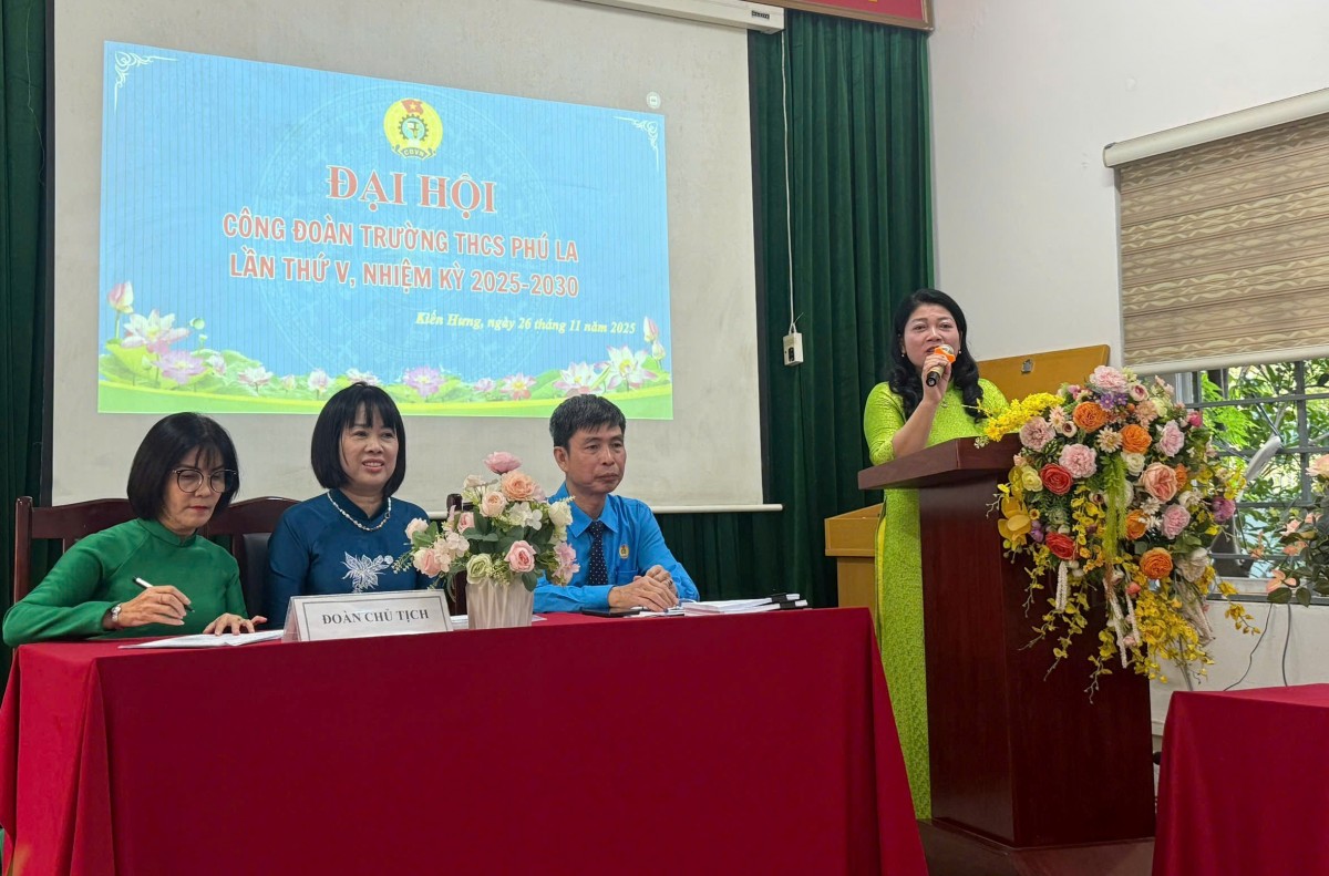 Đại hội Công đoàn Trường THCS Phú La thành công, tạo khí thế mới cho nhiệm kỳ 2025 - 2030 Công đoàn Trường THCS Phú La: Đổi mới theo hướng thiết thực, hiệu quả