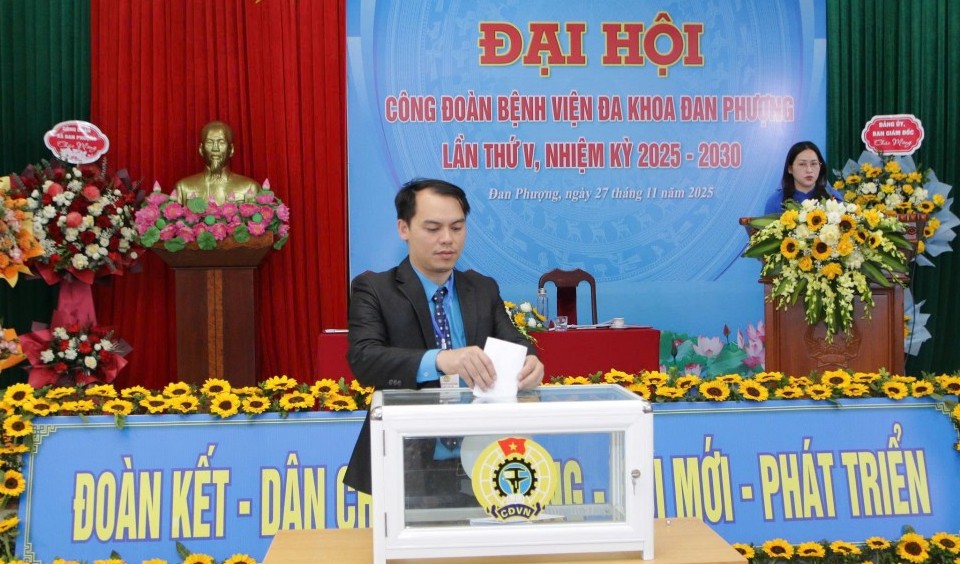 Đại hội Công đoàn Bệnh viện Đa khoa Đan Phượng nhiệm kỳ 2025 - 2030