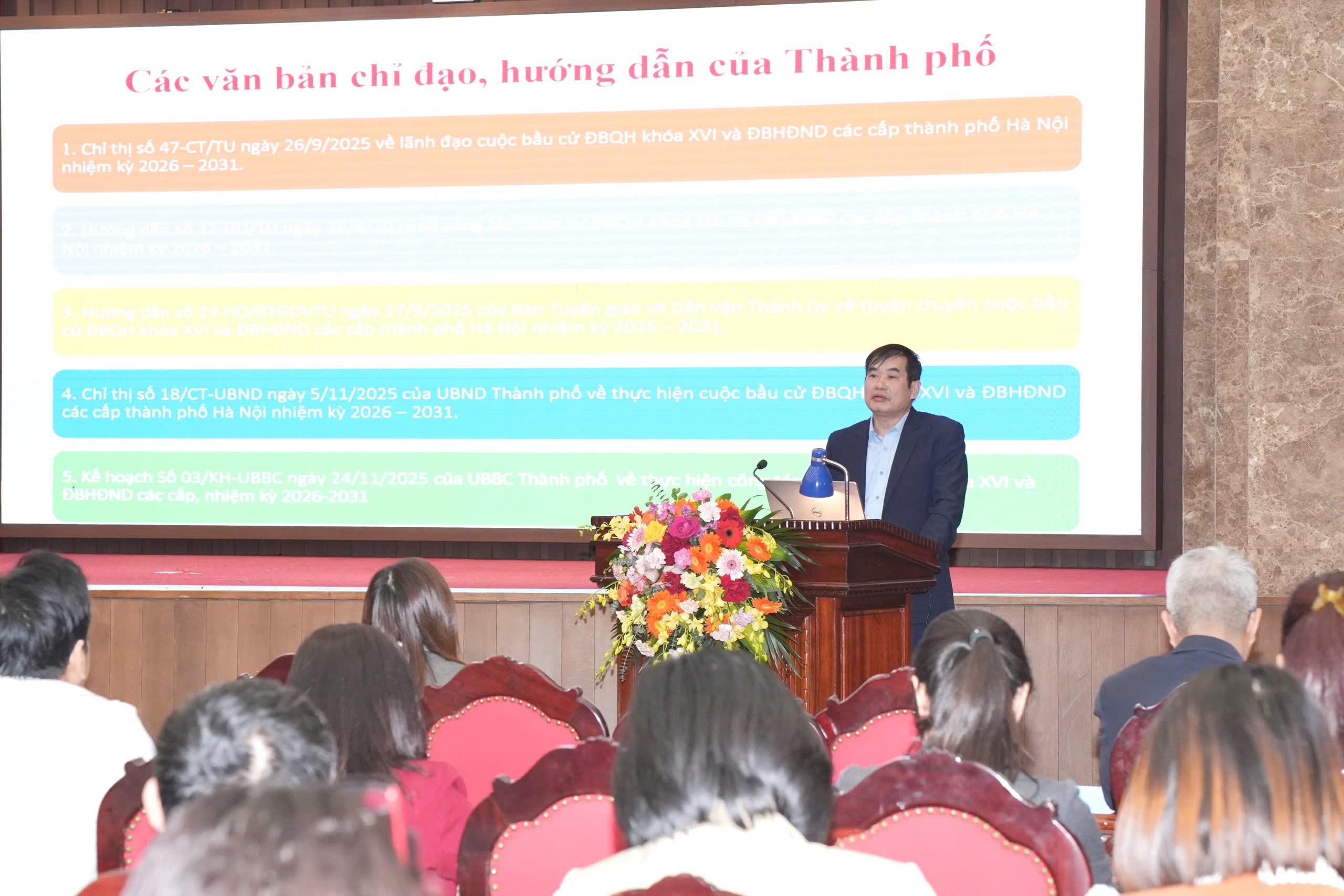 Hà Nội: Tập huấn công tác bầu cử đại biểu Quốc hội và Hội đồng nhân dân các cấp cho cán bộ Mặt trận Hà Nội: Tập huấn công tác bầu cử đại biểu Quốc hội và Hội đồng nhân dân các cấp cho cán bộ Mặt trận