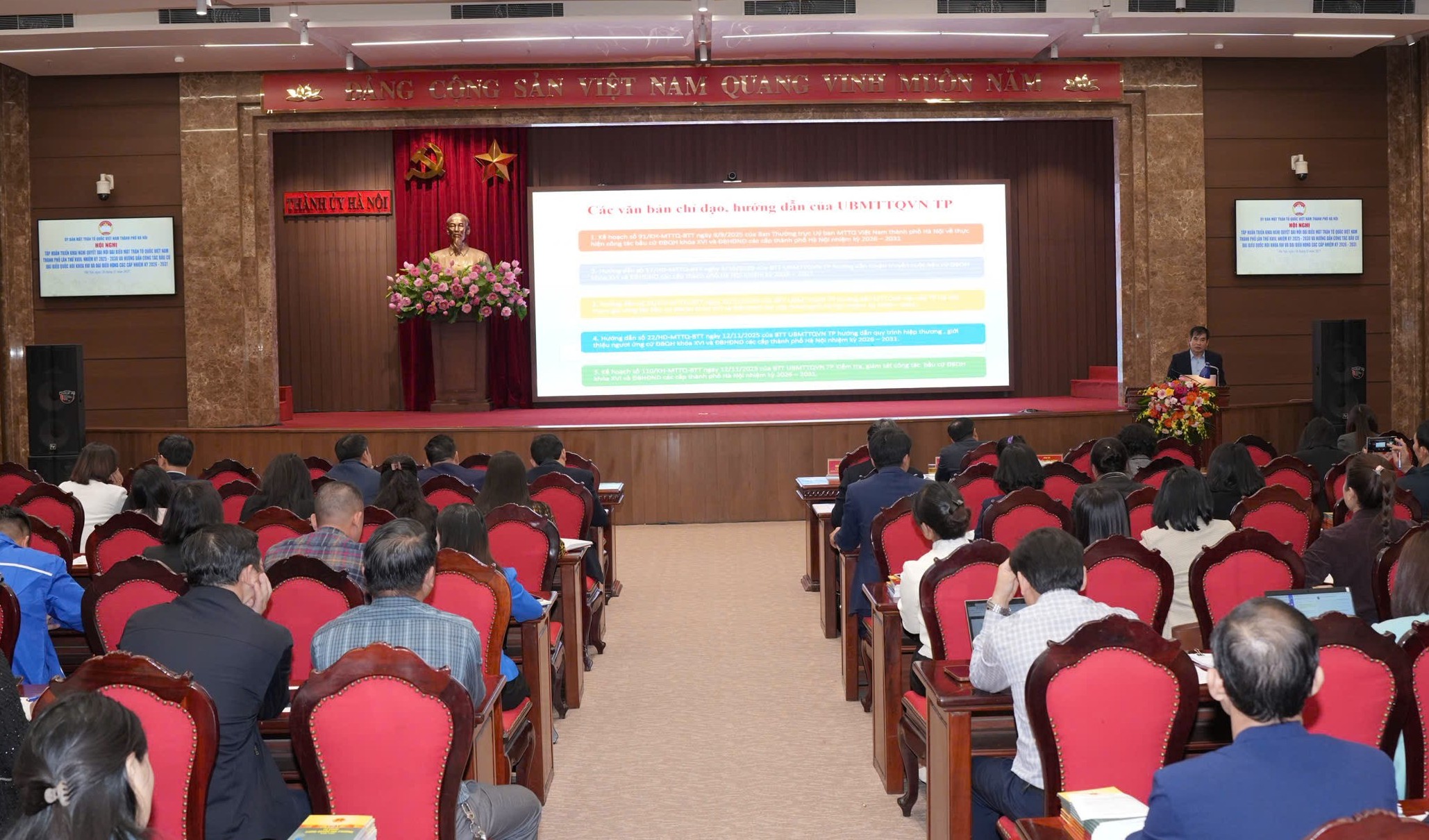 Hà Nội: Tập huấn công tác bầu cử đại biểu Quốc hội và Hội đồng nhân dân các cấp cho cán bộ Mặt trận