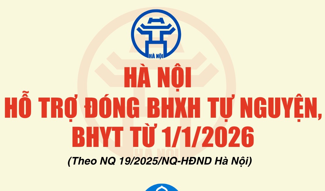 Hà Nội hỗ trợ đóng BHXH tự nguyện, BHYT từ ngày 1/1/2026
