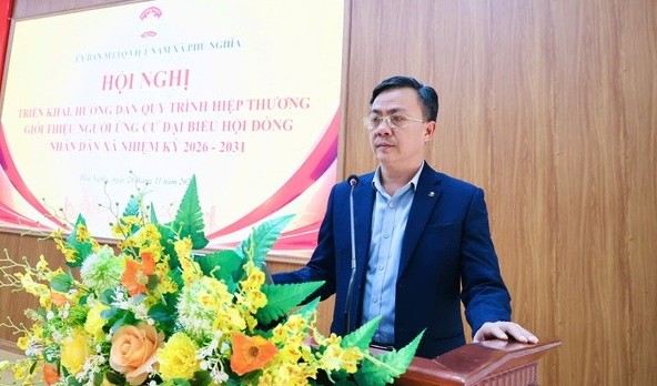 MTTQ Việt Nam xã Phú Nghĩa hướng dẫn quy trình hiệp thương, chuẩn bị nhân sự ứng cử HĐND xã