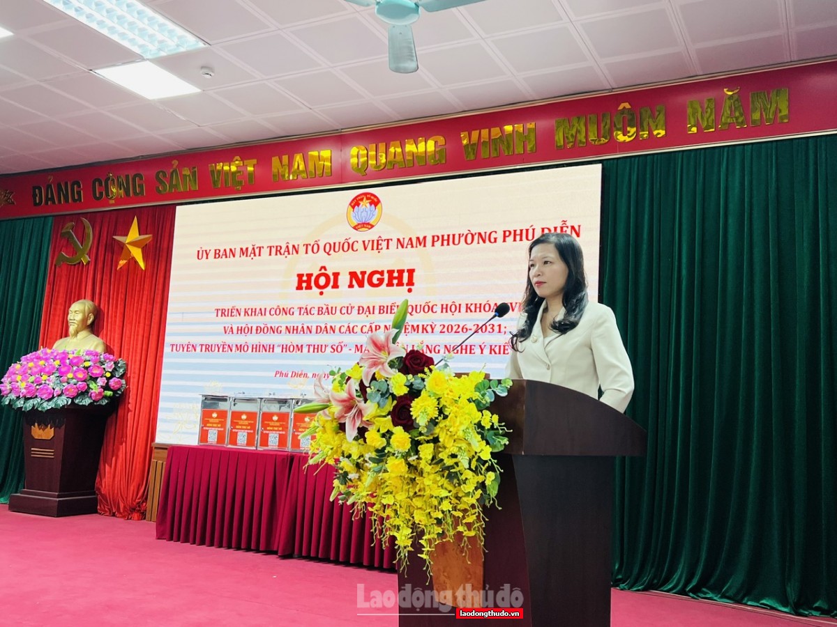 Phú Diễn triển khai công tác bầu cử và ra mắt mô hình “Hòm thư số - Mặt trận lắng nghe ý kiến Nhân dân”