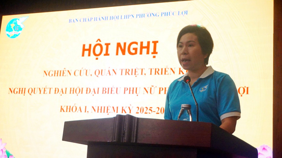 Hội Liên hiệp phụ nữ phường Phúc Lợi quán triệt Nghị quyết Đại hội khóa I tới cán bộ, hội viên