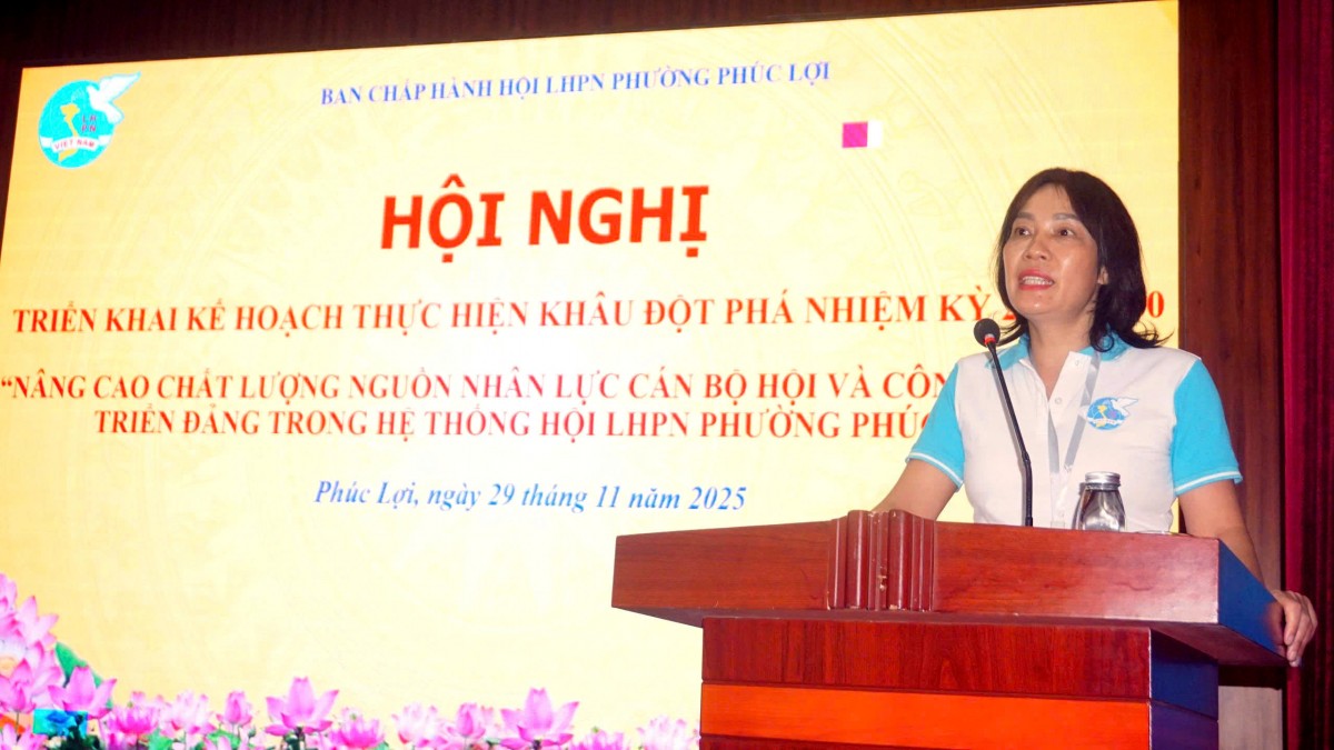 Hội Liên hiệp phụ nữ phường Phúc Lợi quán triệt Nghị quyết Đại hội khóa I tới cán bộ, hội viên