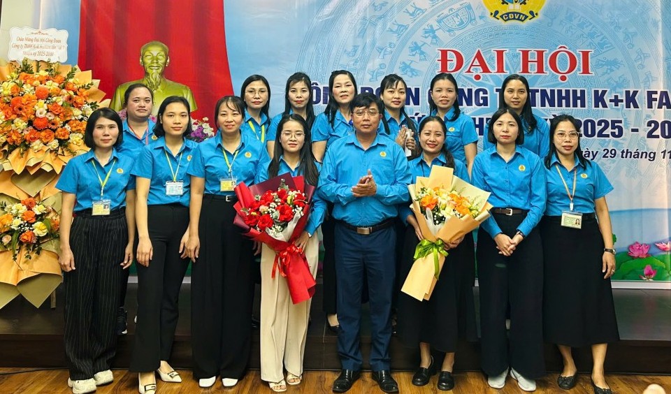 Công đoàn Công ty TNHH K+K Fashion tổ chức thành công Đại hội lần thứ V, nhiệm kỳ 2025 - 2030