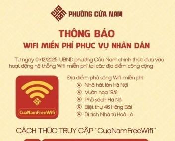 Phường Cửa Nam lắp đặt hệ thống Wifi miễn phí phục vụ người dân