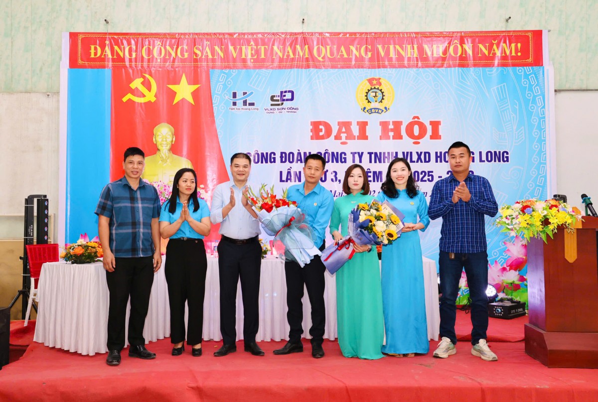Đại hội Công đoàn Công ty TNHH Vật liệu xây dựng Hoàng Long nhiệm kỳ 2025 - 2030