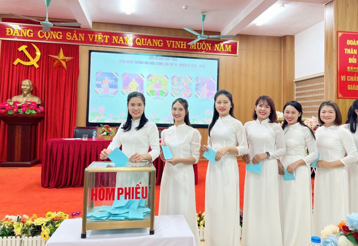 Công đoàn Trường Mầm non Mậu Lương: Vững nền tảng, hướng tới nhiệm kỳ đổi mới - sáng tạo Công đoàn Trường Mầm non Mậu Lương: Vững nền tảng, hướng tới nhiệm kỳ đổi mới