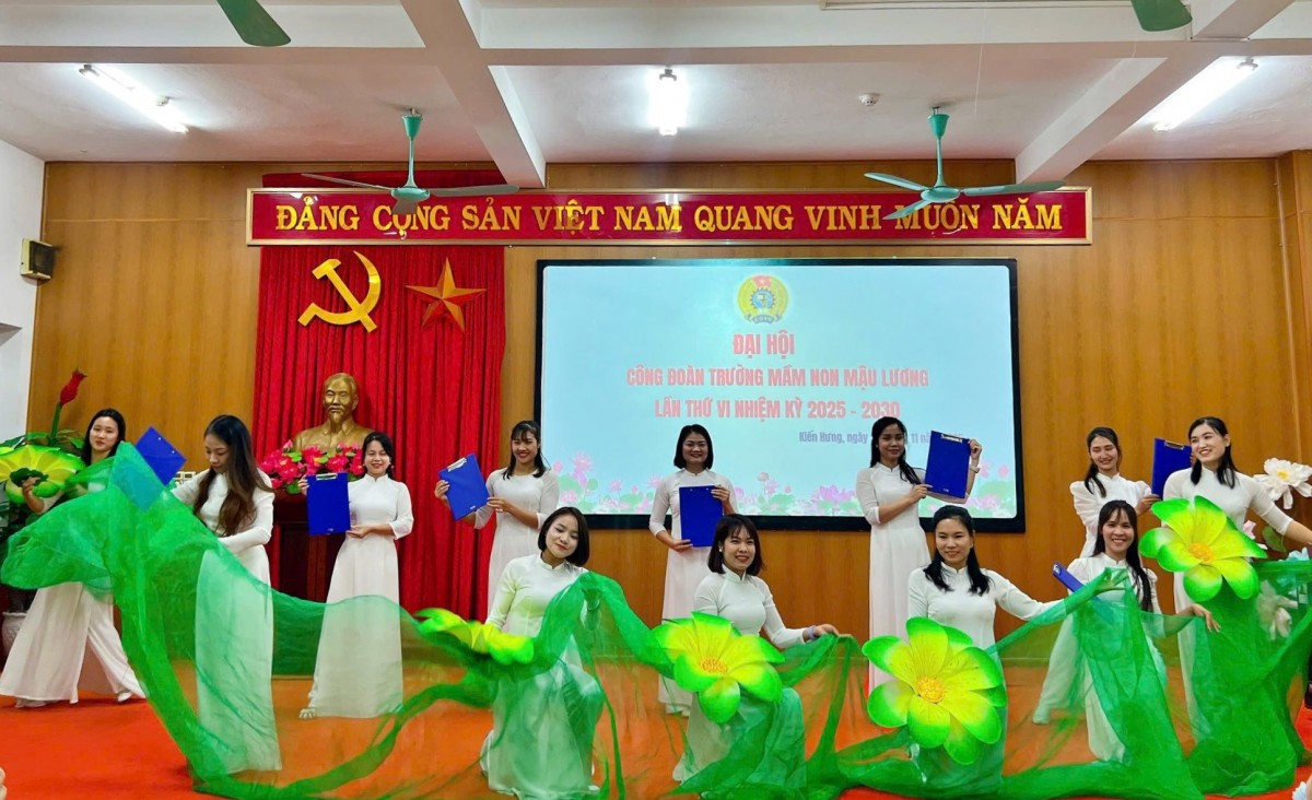 Công đoàn Trường Mầm non Mậu Lương: Vững nền tảng, hướng tới nhiệm kỳ đổi mới - sáng tạo Công đoàn Trường Mầm non Mậu Lương: Vững nền tảng, hướng tới nhiệm kỳ đổi mới