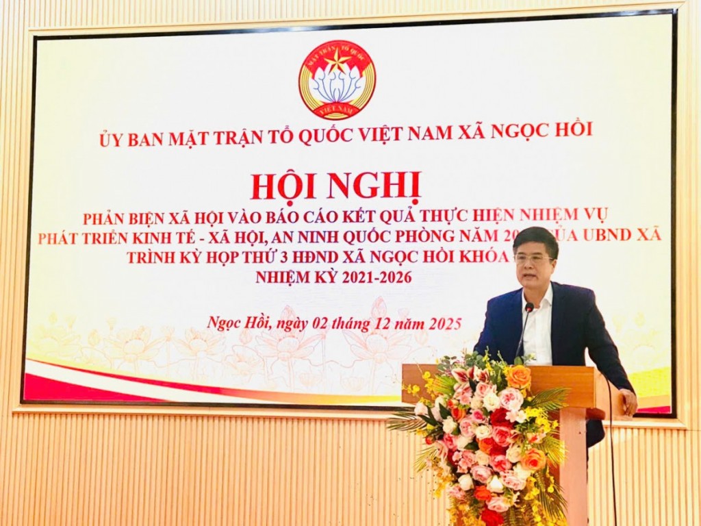 MTTQ xã Ngọc Hồi phát huy vai trò phản biện, góp phần hoàn thiện nhiệm vụ phát triển năm 2026