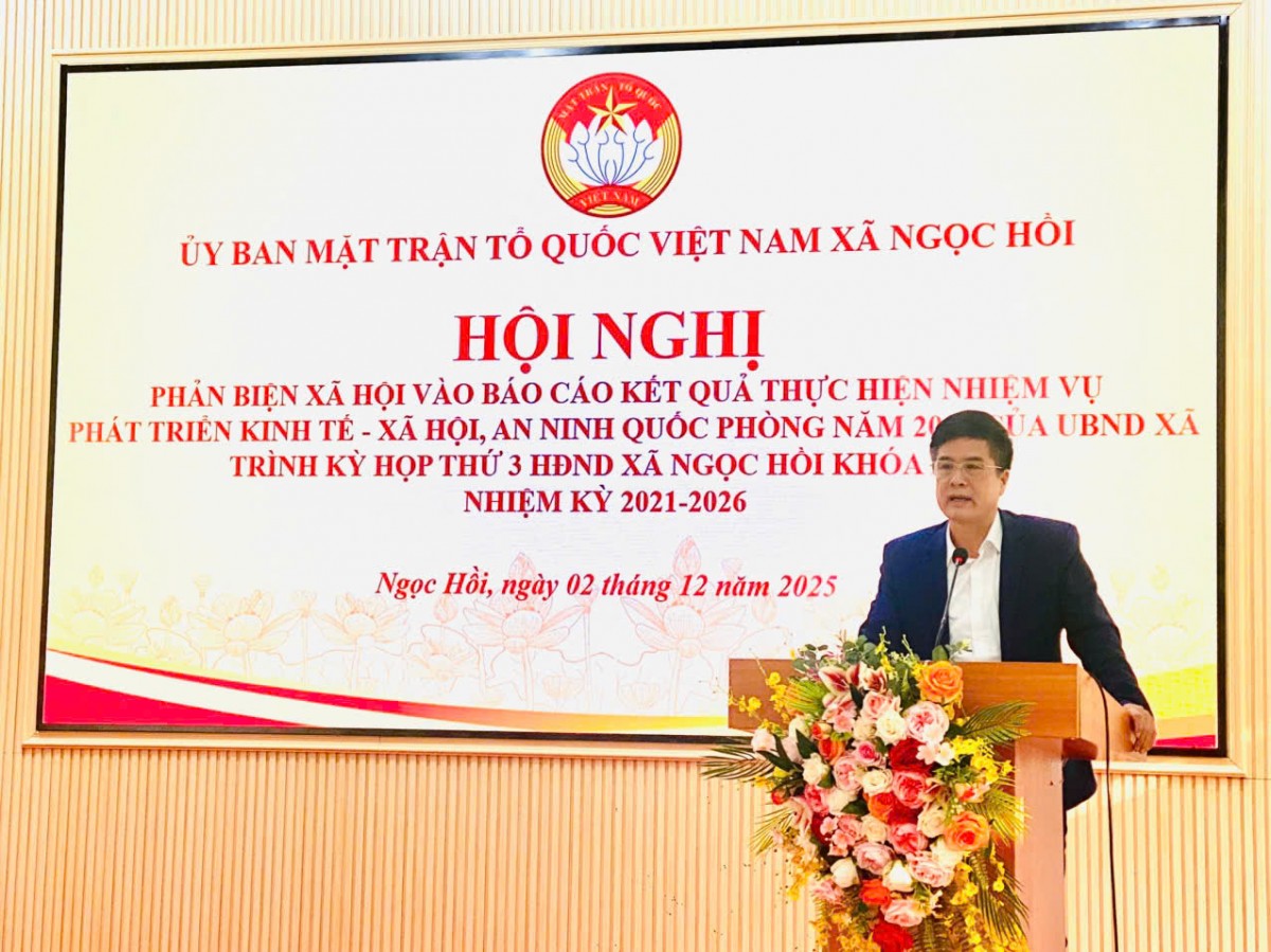 MTTQ xã Ngọc Hồi phát huy vai trò phản biện, góp phần hoàn thiện nhiệm vụ phát triển năm 2026