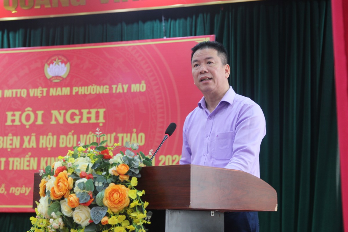 Phát huy sức mạnh giám sát, phản biện của Mặt trận Tổ quốc ở phường Tây Mỗ