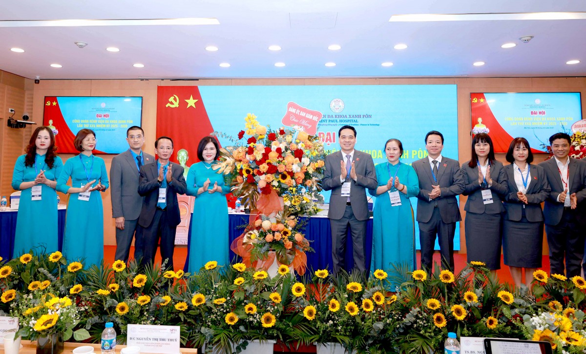 TRỰC TUYẾN: Đại hội Công đoàn Bệnh viện Đa khoa Xanh Pôn lần thứ XXV, nhiệm kỳ 2025   2030