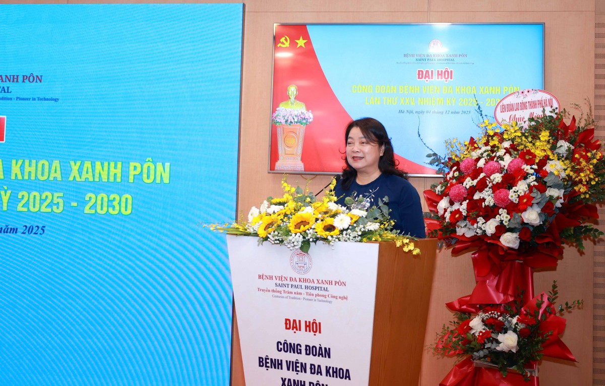 TRỰC TUYẾN: Đại hội Công đoàn Bệnh viện Đa khoa Xanh Pôn lần thứ XXV, nhiệm kỳ 2025 - 2030