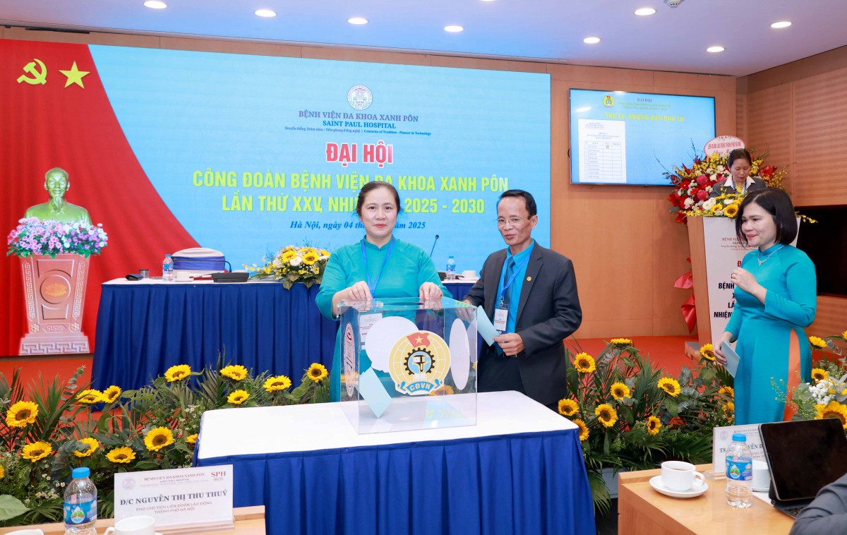 TRỰC TUYẾN: Đại hội Công đoàn Bệnh viện Đa khoa Xanh Pôn lần thứ XXV, nhiệm kỳ 2025   2030