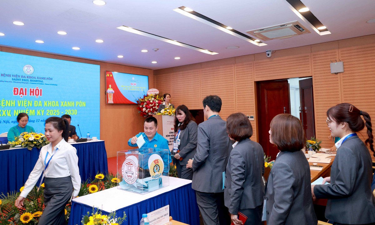 TRỰC TUYẾN: Đại hội Công đoàn Bệnh viện Đa khoa Xanh Pôn lần thứ XXV, nhiệm kỳ 2025   2030