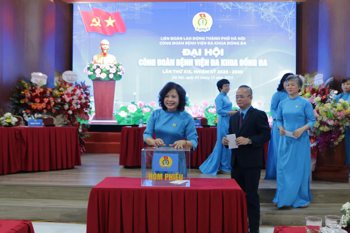 Công đoàn Bệnh viện Đa khoa Đống Đa tổ chức thành công Đại hội lần thứ XIX, nhiệm kỳ 2025 - 2030 Công đoàn Bệnh viện Đa khoa Đống Đa tổ chức thành công Đại hội lần thứ XIX, nhiệm kỳ 2025 - 2030