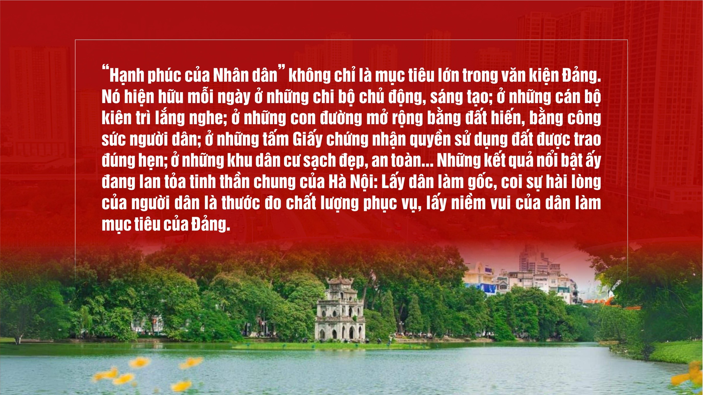 Kỳ 2: Hạnh phúc được xây dựng từ cơ sở: Góc nhìn từ Thủ đô