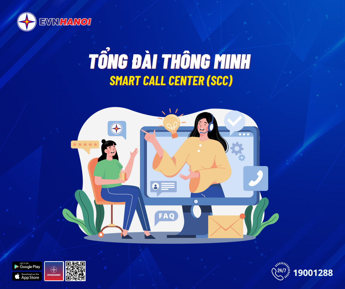 EVNHANOI nâng cao dịch vụ điện qua ứng dụng Smart Call center - SCC EVNHANOI nâng cao dịch vụ điện qua ứng dụng Smart Call center - SCC