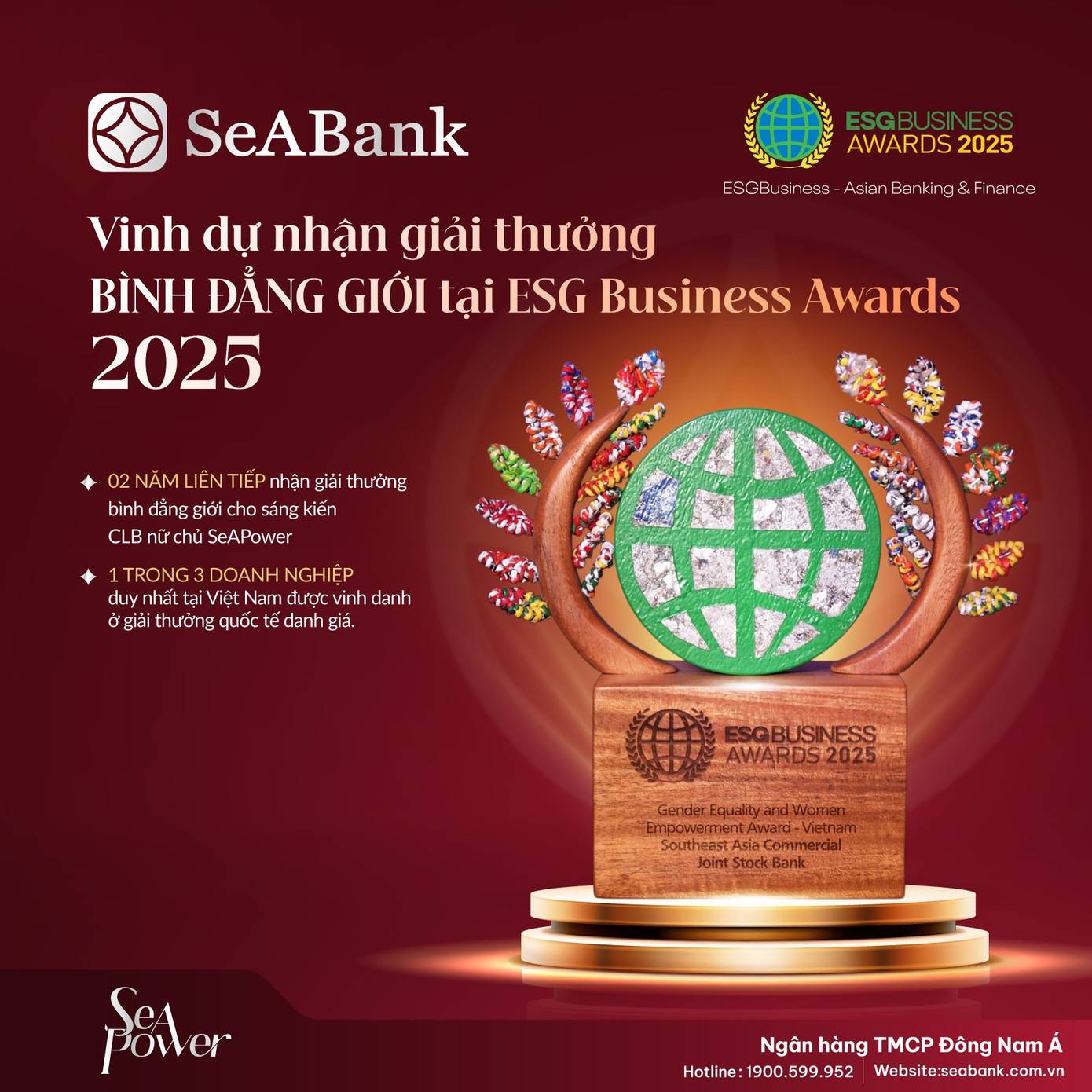 Hai giải thưởng uy tín ghi nhận nỗ lực đặt con người lên hàng đầu của SeABank seabank-esg.png