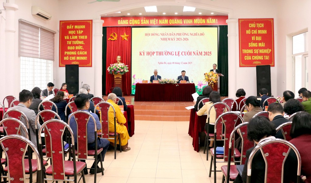 HĐND phường Nghĩa Đô tổ chức Kỳ họp thường lệ cuối năm 2025, xác định nhiệm vụ trọng tâm năm 2026