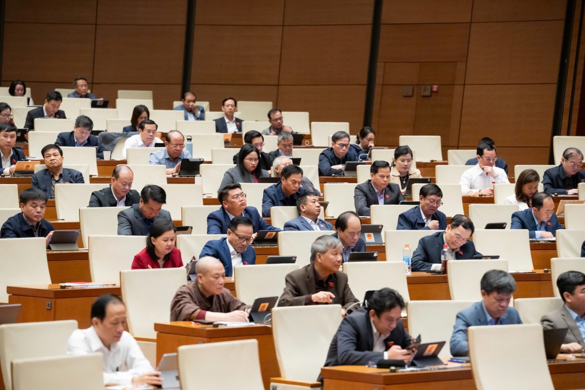 Các đại biểu dự Kỳ họp thứ 10, Quốc hội khóa XV. (Ảnh: QH)