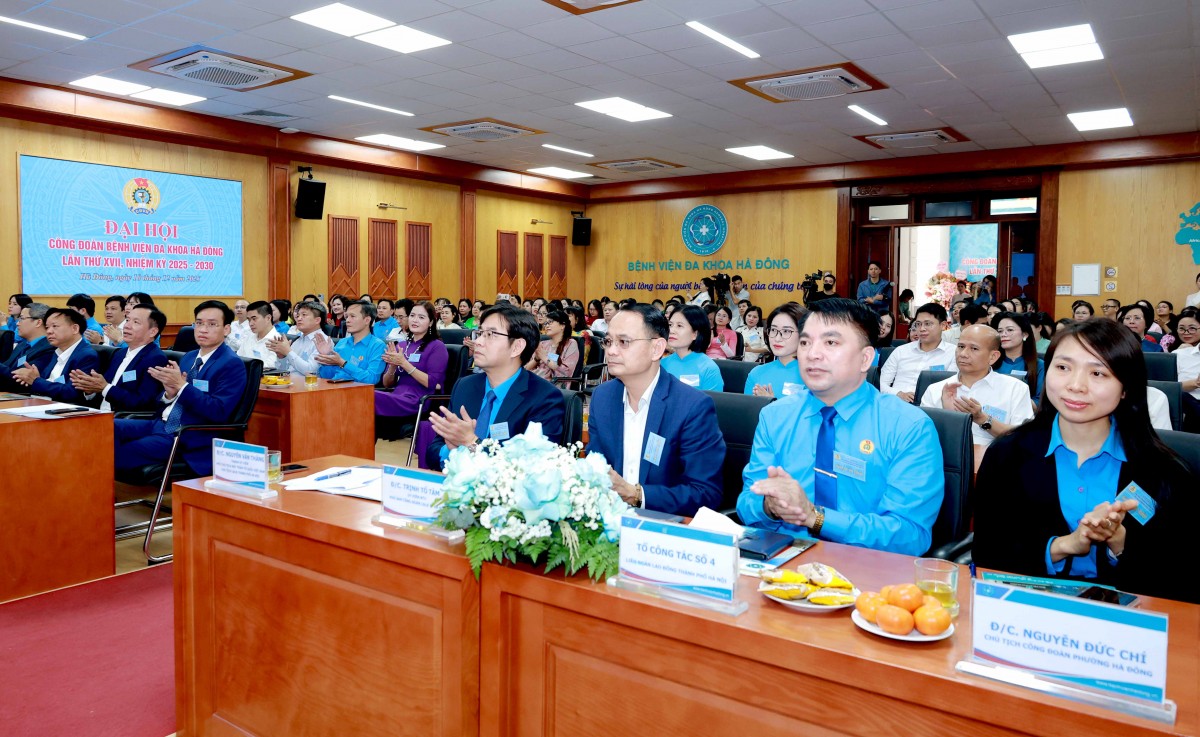 TRỰC TUYẾN: Đại hội Công đoàn Bệnh viện Đa khoa Hà Đông lần thứ XVII, nhiệm kỳ 2025 - 2030