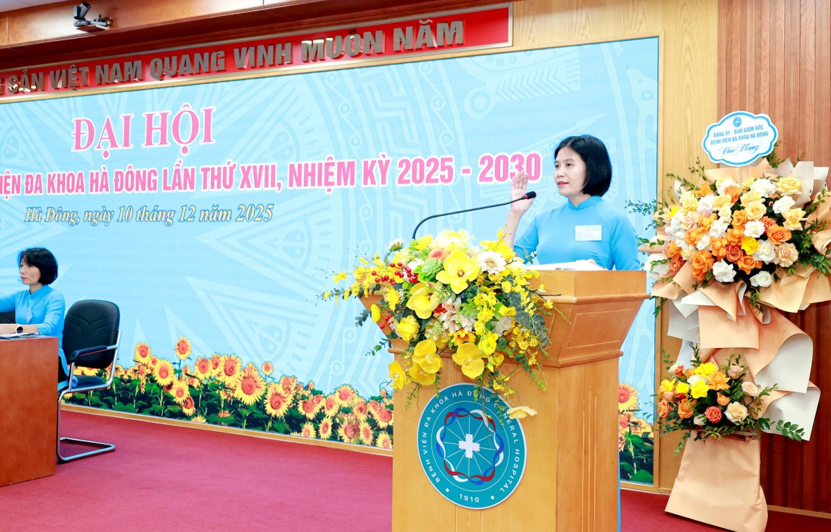 TRỰC TUYẾN: Đại hội Công đoàn Bệnh viện Đa khoa Hà Đông lần thứ XVII, nhiệm kỳ 2025 - 2030