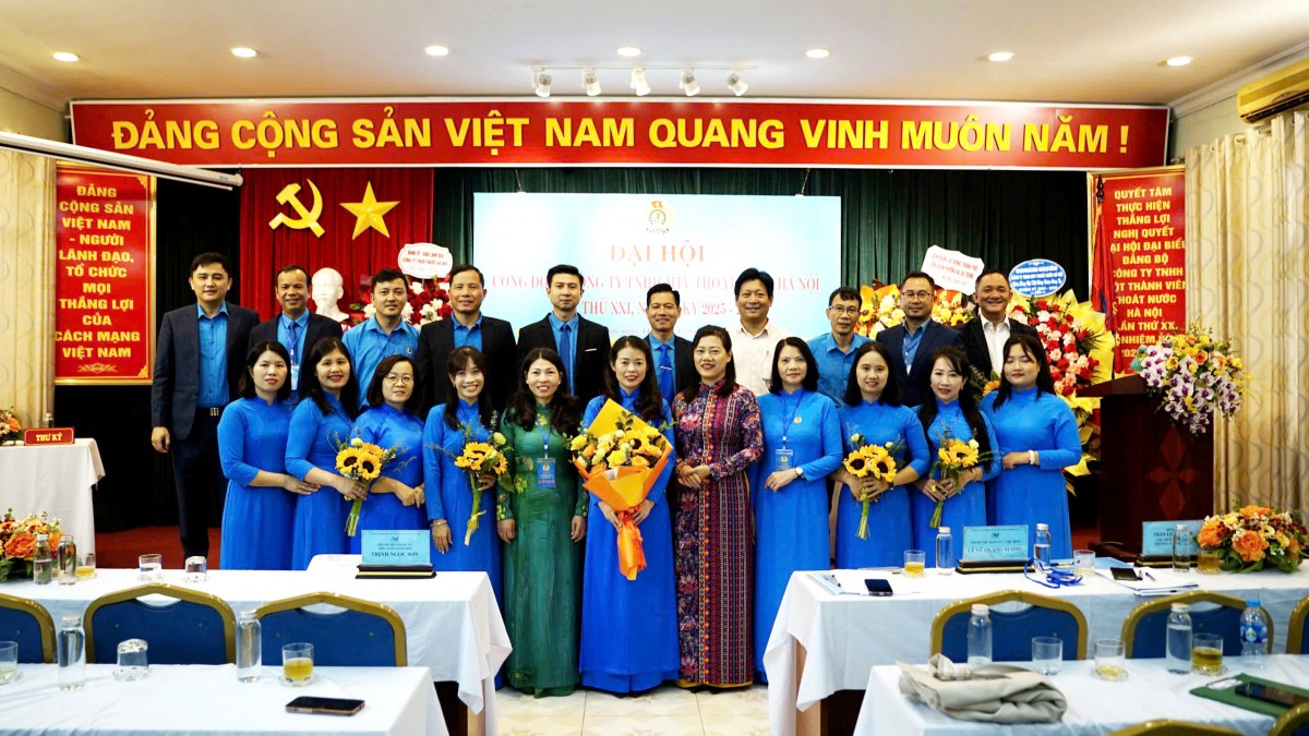 Đại hội Công đoàn Công ty TNHH MTV Thoát nước Hà Nội lần thứ XXI thành công tốt đẹp Đại hội Công đoàn Công ty TNHH MTV Thoát nước Hà Nội lần thứ XXI thành công tốt đẹp