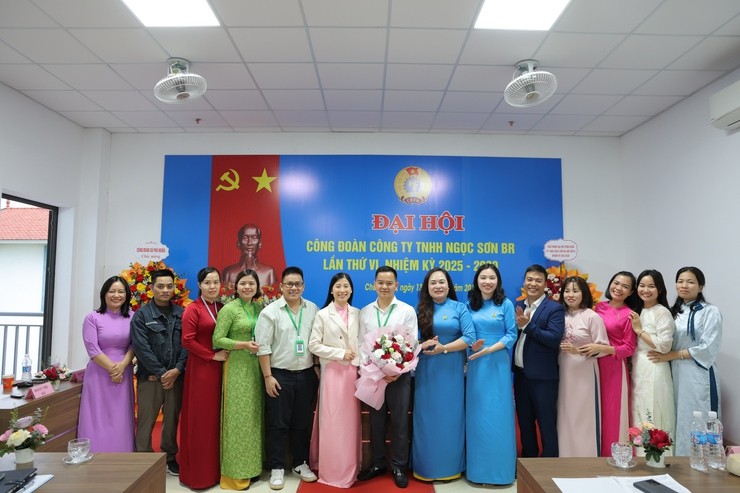 Đại hội Công đoàn Công ty TNHH Ngọc Sơn BR lần thứ VI, nhiệm kỳ 2025 - 2030 Đại hội Công đoàn Công ty TNHH Ngọc Sơn BR lần thứ VI, nhiệm kỳ 2025 - 2030