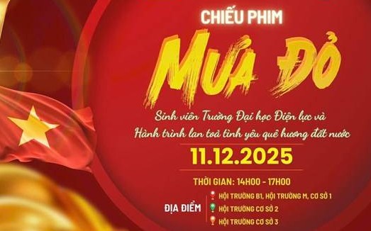 Trường Đại học Điện lực tổ chức chiếu phim “Mưa đỏ”