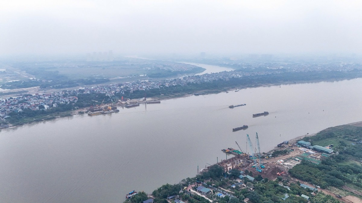 Hình cảnh cầu Tứ Liên gần 20.000 tỷ đồng sau 7 tháng thi công Hình cảnh cầu Tứ Liên gần 20.000 tỷ đồng sau 7 tháng thi công