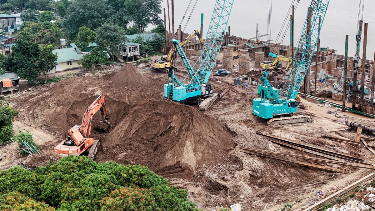 Hình cảnh cầu Tứ Liên gần 20.000 tỷ đồng sau 7 tháng thi công Hình cảnh cầu Tứ Liên gần 20.000 tỷ đồng sau 7 tháng thi công