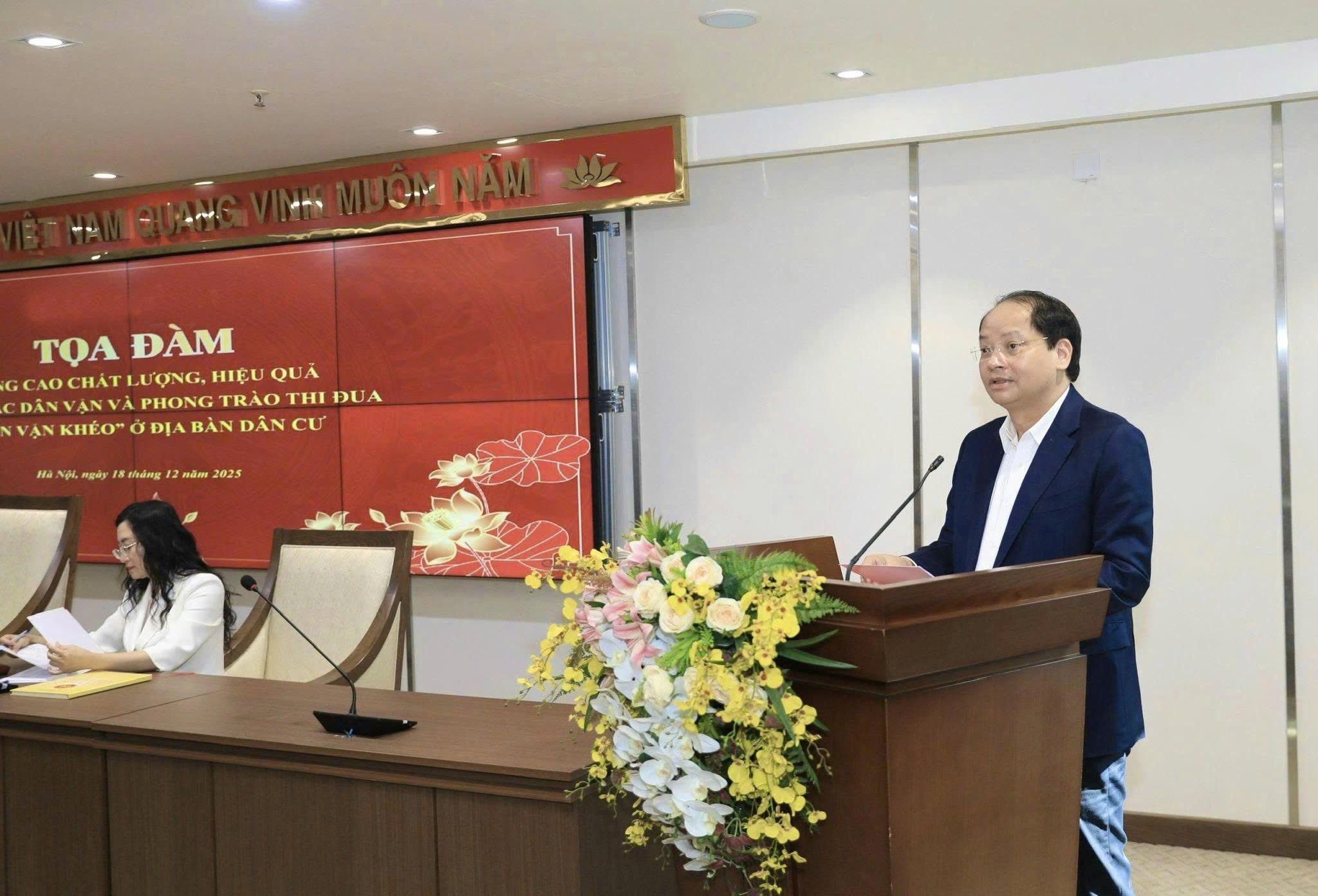 Nâng cao chất lượng, hiệu quả công tác dân vận góp phần thực hiện thắng lợi Nghị quyết Đại hội XVIII Đảng bộ thành phố Hà Nội Nâng cao chất lượng, hiệu quả công tác dân vận góp phần thực hiện thắng lợi Nghị quyết Đại hội XVIII Đảng bộ thành phố Hà Nội