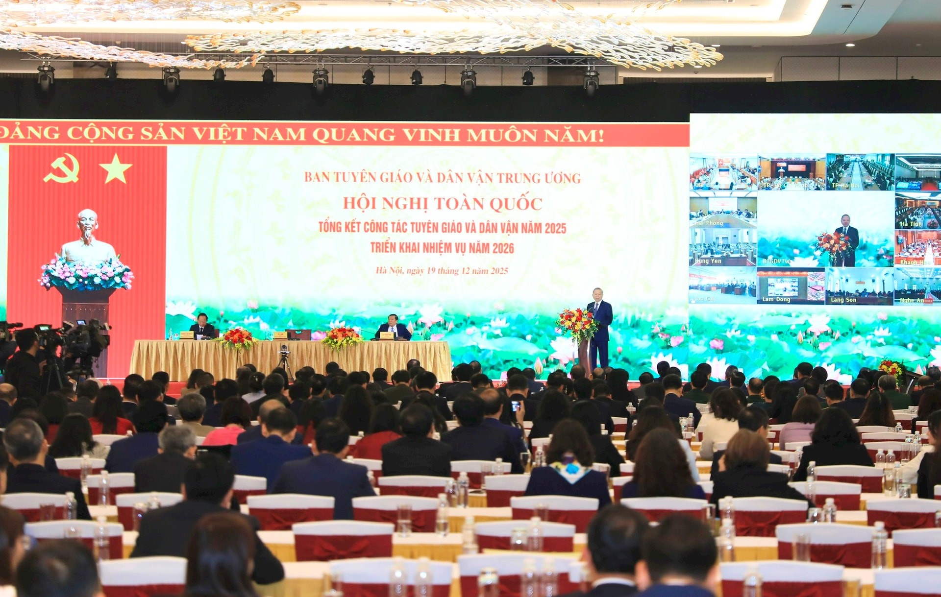 Tổng Bí thư Tô Lâm dự Hội nghị toàn quốc tổng kết công tác Tuyên giáo và Dân vận