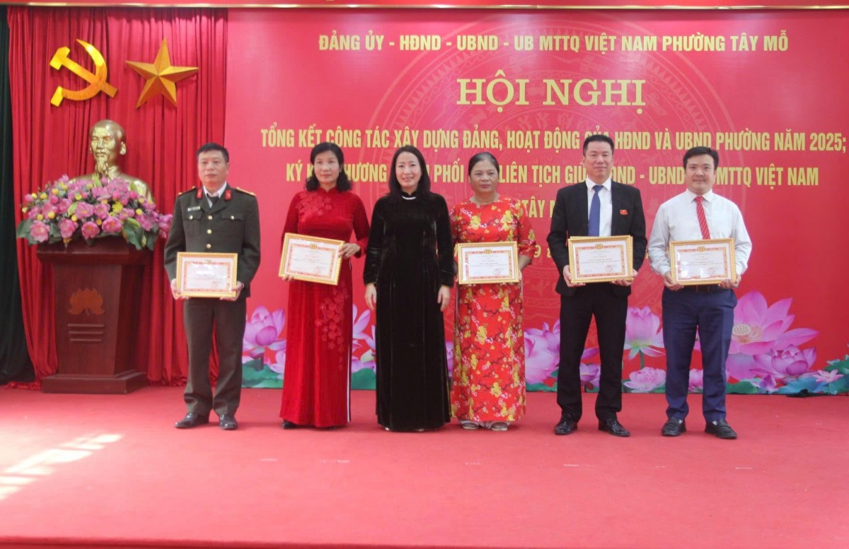 Phường Tây Mỗ: Tổng kết công tác năm 2025, ký kết chương trình phối hợp liên tịch 2026