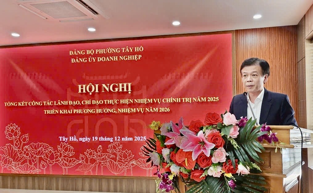 Đảng ủy Doanh nghiệp phường Tây Hồ: Tổng kết năm 2025, định hướng nhiệm vụ năm 2026 Đảng ủy Doanh nghiệp phường Tây Hồ: Tổng kết năm 2025, định hướng nhiệm vụ năm 2026