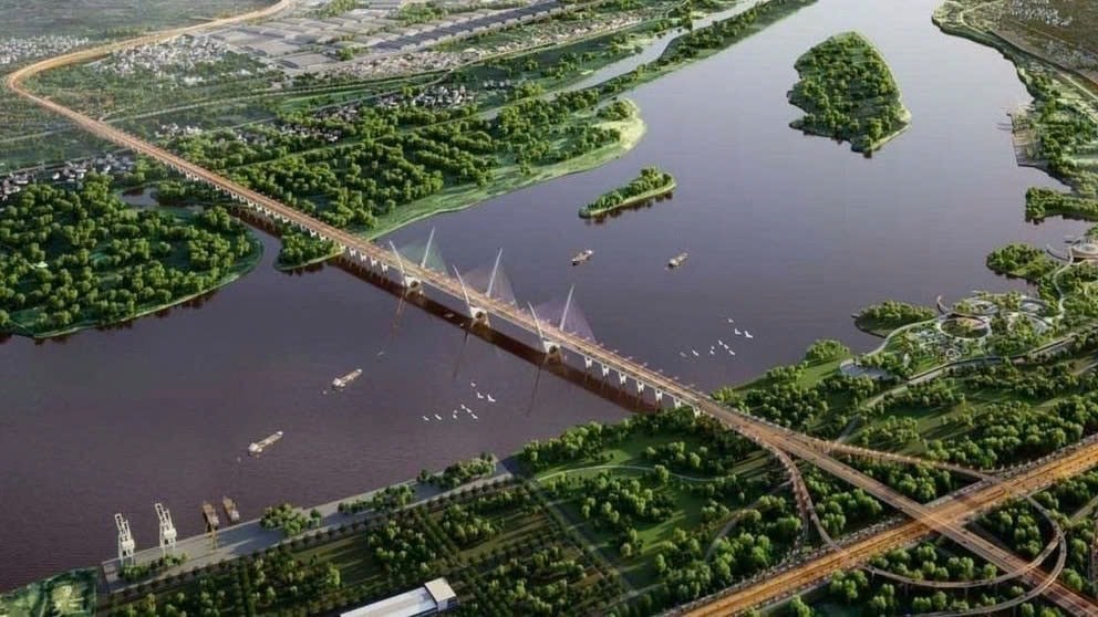 Tiến độ cầu Tứ Liên chịu sức ép lớn do vướng giải phóng mặt bằng