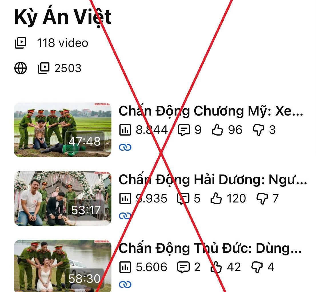 Xử phạt quản trị kênh Youtube dùng AI bịa đặt vụ án giả để câu view