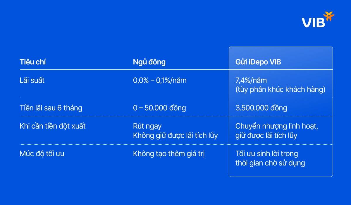 Xử lý thông minh khoản thưởng cuối năm với iDepo VIB