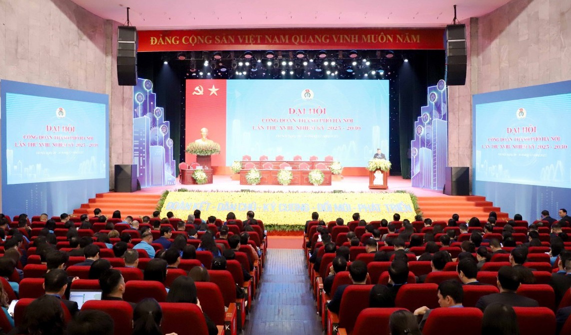 TRỰC TUYẾN: Ngày làm việc thứ nhất Đại hội Công đoàn thành phố Hà Nội lần thứ XVIII, nhiệm kỳ 2025 - 2030