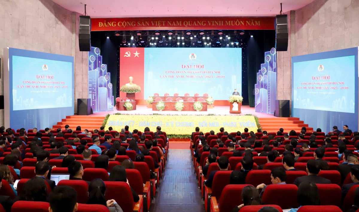TRỰC TUYẾN: Ngày làm việc thứ nhất Đại hội Công đoàn thành phố Hà Nội lần thứ XVIII, nhiệm kỳ 2025 - 2030