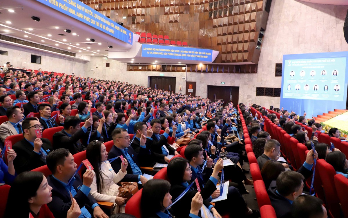 TRỰC TUYẾN: Ngày làm việc thứ nhất Đại hội Công đoàn thành phố Hà Nội lần thứ XVIII, nhiệm kỳ 2025 - 2030