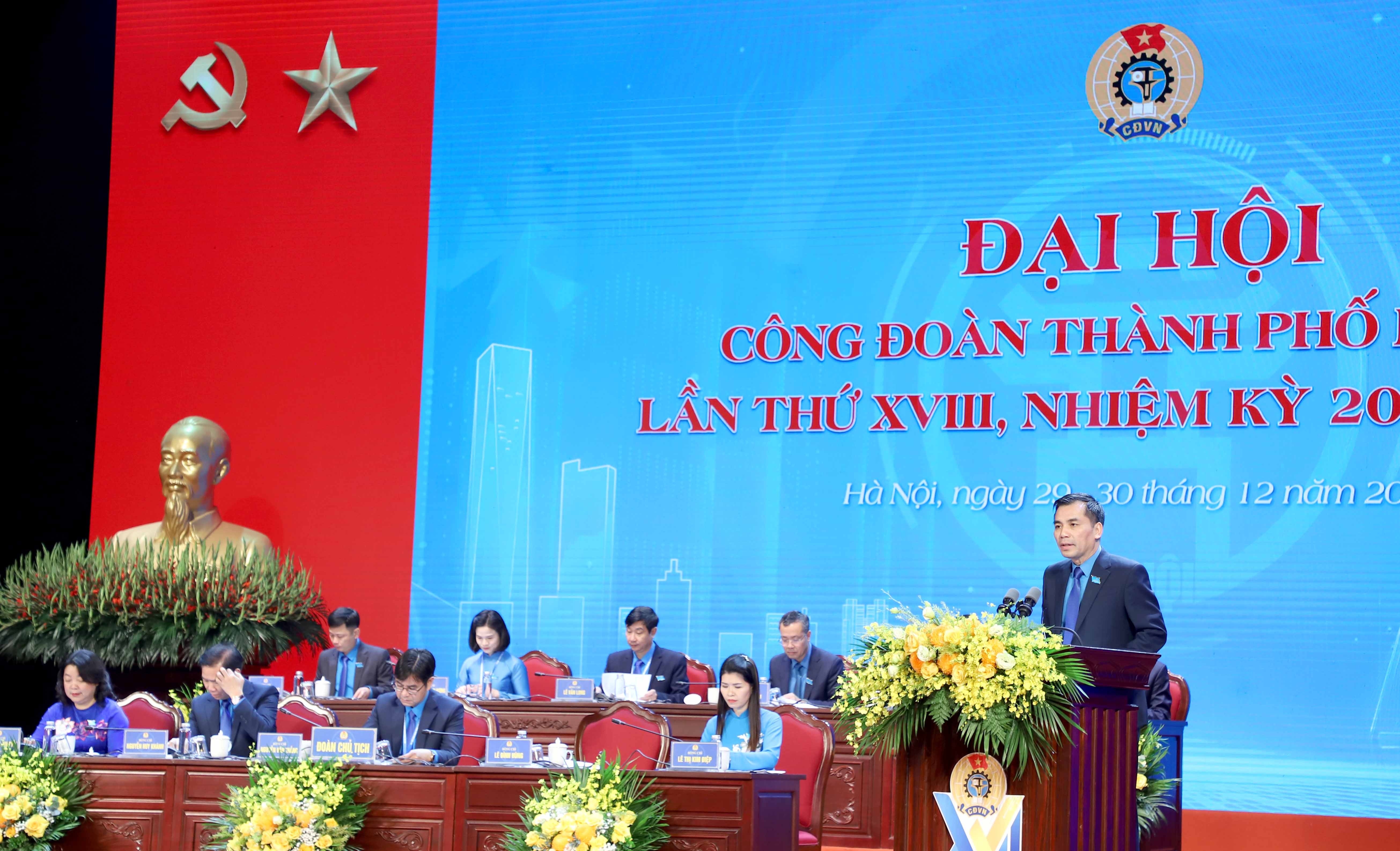 TRỰC TUYẾN: Ngày làm việc thứ nhất Đại hội Công đoàn thành phố Hà Nội lần thứ XVIII, nhiệm kỳ 2025 - 2030