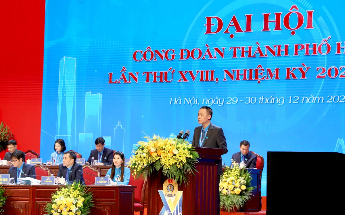 TRỰC TUYẾN: Ngày làm việc thứ nhất Đại hội Công đoàn thành phố Hà Nội lần thứ XVIII, nhiệm kỳ 2025 - 2030