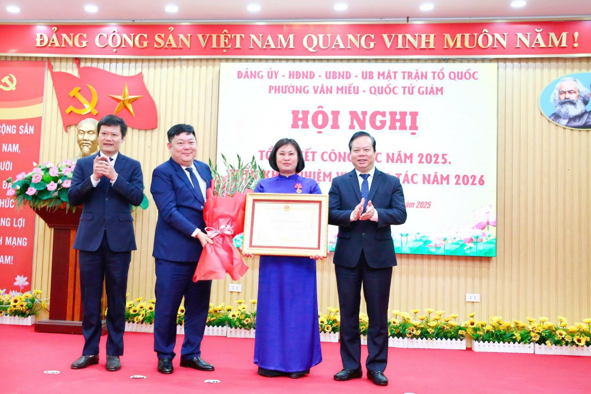 Phường Văn Miếu - Quốc Tử Giám: Phát huy sức mạnh đồng bộ của cả hệ thống chính trị, quyết tâm hoàn thành nhiệm vụ năm 2026