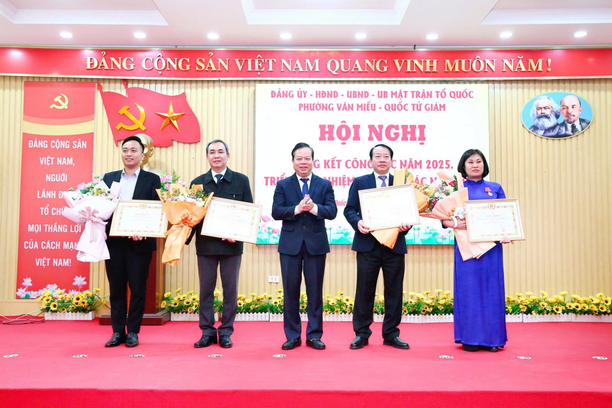 Phường Văn Miếu - Quốc Tử Giám: Phát huy sức mạnh đồng bộ của cả hệ thống chính trị, quyết tâm hoàn thành nhiệm vụ năm 2026